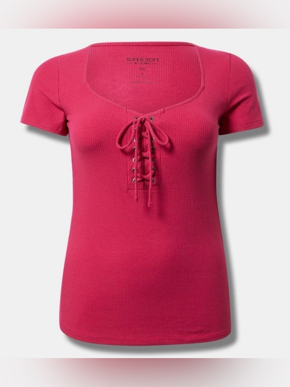 Torrid Ribbed Lace Up Top